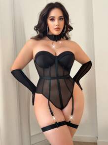 SHEIN 6-Piece Metal Circle Design Sexy Bra Sets