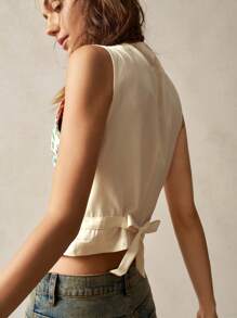 Bohemela Floral Jacquard Casual Vest Jacket Boho Vacation Retro Braid In Fall/Winter