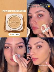 SHEGLAM Base De Maquillaje En Polvo De Alta Cobertura Skin-Focus-Acorn 36 Tonos Control De Grasa Sin Poros Impecable Cobertura Total Polvo Compacto Ligero Suave Mate Polvo Fijador De Aspecto MáS Liso Maquillaje Facial Oferta De Regalo De Navidad Base De Maquillaje Marca Belleza Maquillaje Maquullaje CosméTica Para Mujeres NiñAs Perfecto Para Invierno Primavera Ideal Para Y2K Elegante Moda Adecuado Para CumpleañOs Regalo Fiesta Listo Mejor Color - Acorn - Ver 1