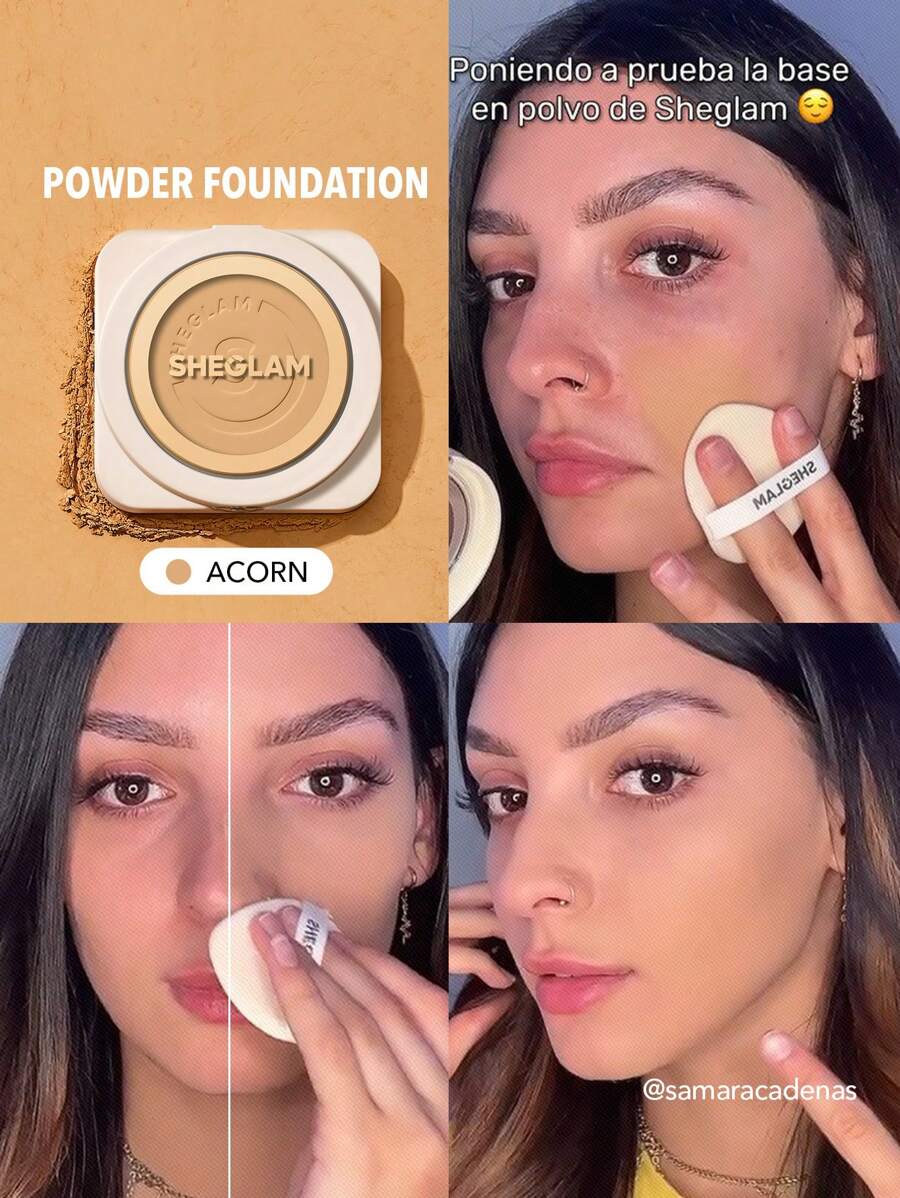 SHEGLAM Base De Maquillaje En Polvo De Alta Cobertura Skin-Focus-Acorn 36 Tonos Control De Grasa Sin Poros Impecable Cobertura Total Polvo Compacto Ligero Suave Mate Polvo Fijador De Aspecto MáS Liso Maquillaje Facial Oferta De Regalo De Navidad Base De Maquillaje Marca Belleza Maquillaje Maquullaje CosméTica Para Mujeres NiñAs Perfecto Para Invierno Primavera Ideal Para Y2K Elegante Moda Adecuado Para CumpleañOs Regalo Fiesta Listo Mejor Color - Acorn - Ver 1