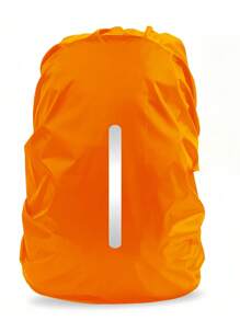 1Pc 15-75L Black Backpack Rainproof And Anti-Fouling Cover, Dustproof Cover For Outdoor Travel Hiking And Mountaineering Bag, Foldable And Backpack Protective Cover With Reflective Strips, Suitable For Outdoor, Mountaineering, Commuting, School, Home, Travel Storage - Orange - View 3