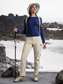 In My Nature 女士圆领长袖印花休闲户外上衣 - 寶藍色 - 查看 10