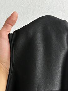 Viva Relle 大码性感优雅露肩连衣裙 - 黑色 - 查看 7