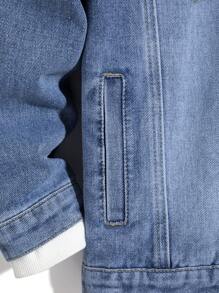 Tween Boys Vintage Black Washed Loose Fit Elastic Waist Zip Fly Casual Fashion Denim Jeans - Black - View 7