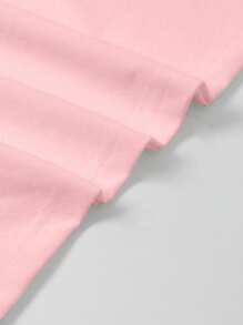 SHEIN Unity Camiseta casual de manga corta con cuello redondo y estampado de letras y cerezas para mujeres de talla grande