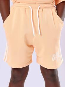 SUMWON Los Angeles California Youth Sweatshirt Shorts Set Summer Fashion Always Awesome Comfortable Wear - Orange - View 6