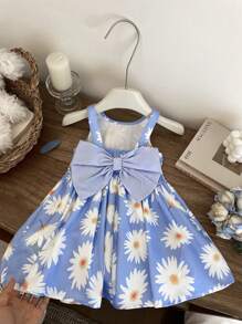 LMoss Kids 女婴碎花无袖休闲连衣裙