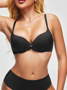SHAPORA Women's Solid Color Minimalist Underwire Padded Bra