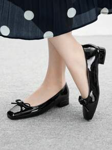 CUCCOO BIZCHIC Women's All-Match Black Casual Comfortable Slip-On Flats, Versatile For Daily Wear