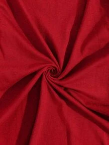 RueChic Men Christmas Solid Regular Longsleeve Homewear Set - Red - View 3