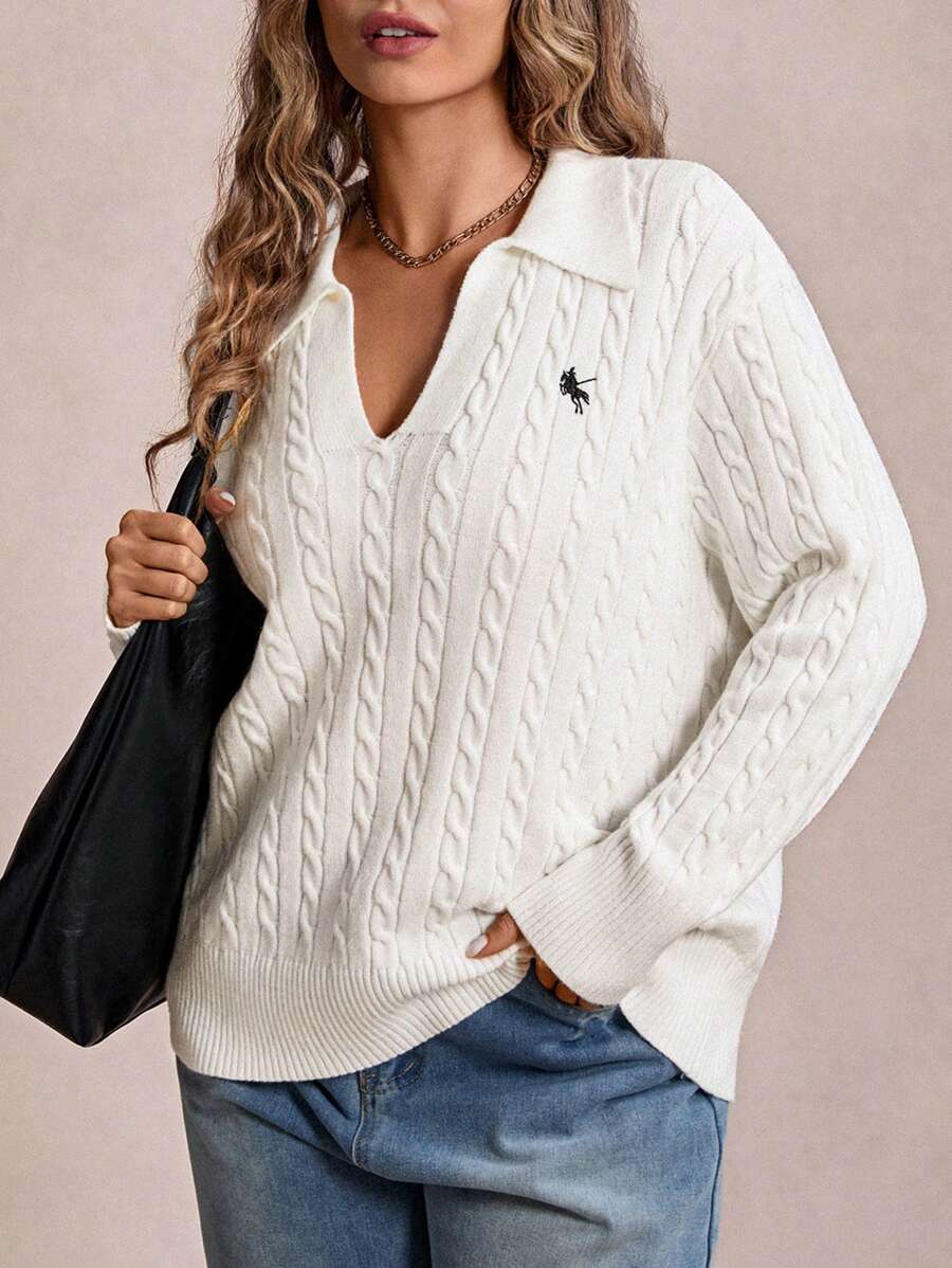 Freevana 大码女式时尚宽松针织衫，翻领设计，显瘦减龄，套头衫，适合外出、冬季休闲、工作、返校、秋季等各种场合，也适合教师、乡村音乐会、西部、波西米亚风、锐舞派对、复古、2000年代风格等各种秋季穿着。大码乡村、老钱、波西米亚休闲秋季风格。