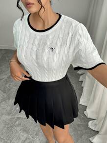 Celure Simple & Fashionable Embroidered Plus Size Knit Sweater