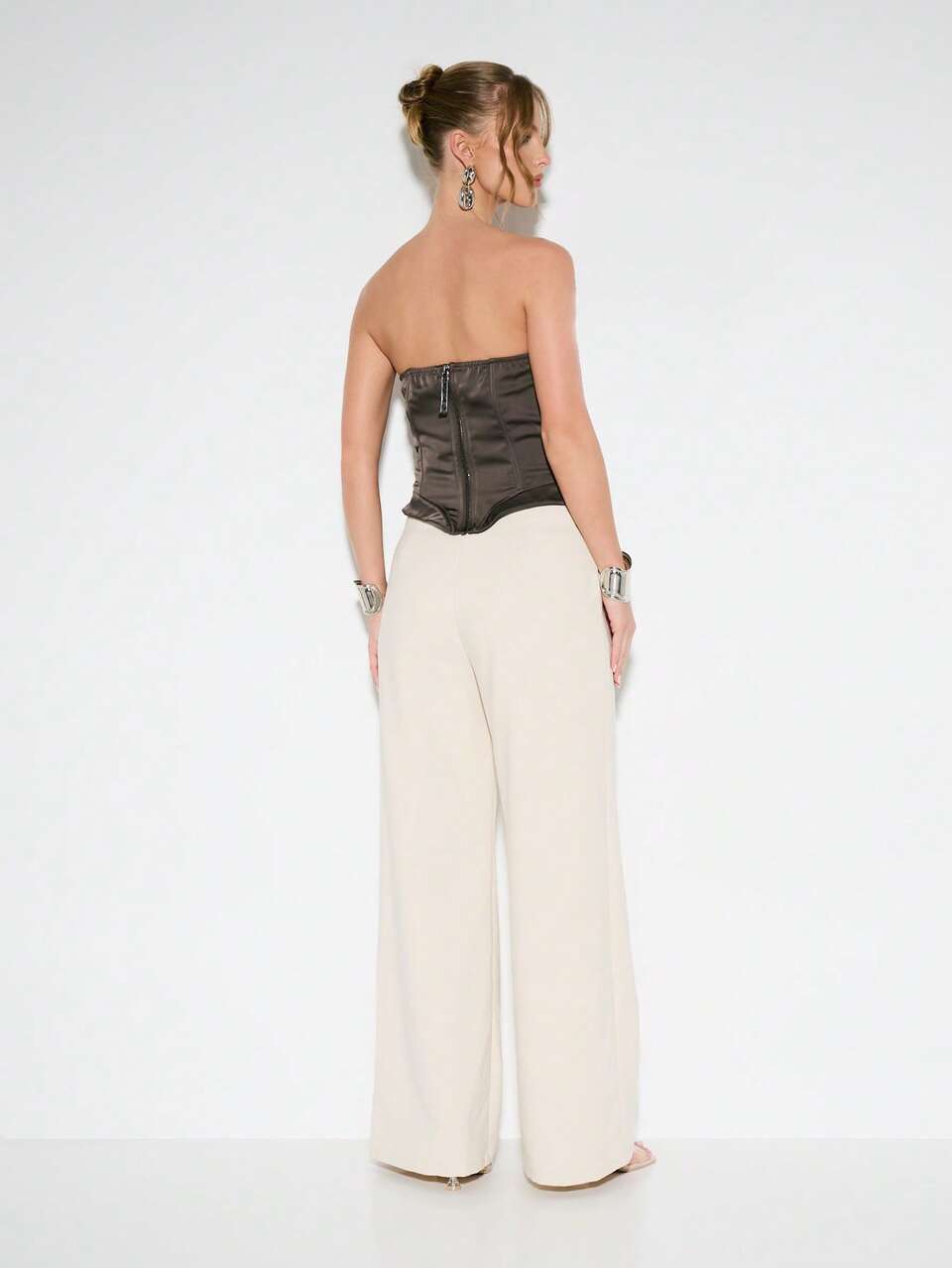 KIZN Wide Leg Palazzo High Waisted Tailored Pants