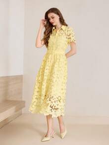 MOTF PREMIUM GIÀY CAO GÓT MŨI NHỎ ĐƠN GIẢN DÀNH CHO NỮ, THÍCH HỢP CHO VIỆC ĐI LẠI HÀNG NGÀY - Màu vàng - Xem 8