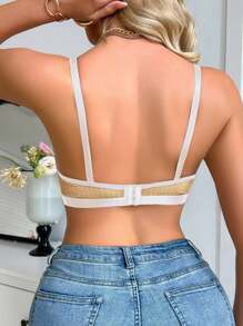 Sujetador con aros y efecto push up de encaje para busto pequeño