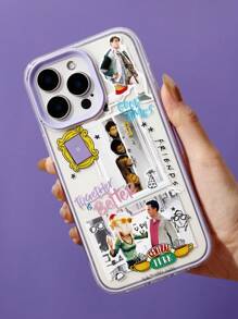 FRIENDS X SHEIN Funda de teléfono móvil duradera y de moda - Diseño de cubierta protectora estampada, adecuada para