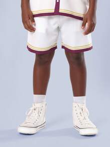 SUMWON Ensemble de short Jersey Paradise Beach Club Santa Cruz Style baseball d'été Tenue rayée d'équipe Vêtements d'activité