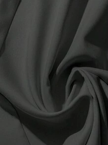 GlowEve 女式纯色单排扣长款休闲/工作裙 - 黑色 - 查看 5
