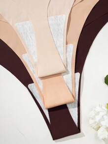 SHEIN 5件套女士无缝纯色丁字裤套装