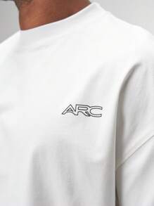 ARC Activewear Oversized T Shirt Performance Top Gym Workout - White - View 4