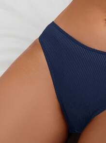 Swim Lushoire 女士性感V型波纹臀部比基尼泳裤