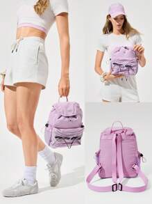 GLOWMODE 10升Take A Bow防水蝴蝶结细节可调节肩带背包健身房工作室度假购物旅行日常休闲装