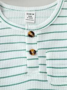 SHEIN Playful Pals 2pcs/Set Baby Boy Retro Simple Striped Long Sleeve T-Shirt And Contrasting Color Pants 2-Piece Outfit, Suitable For Spring/Autumn, Daily Wear, Outings, Parties, Vacation, Park Baby Boy Clothes Baby Boy Striped Shirt Baby Boy Pants Baby Boy Clothes Sets Baby Boy Clothes Baby Casual Sets Fall Winter