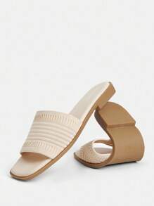 Ressula Women's Fashionable Casual Slip-On Flat Mule Shoes, Suitable For Daily Wear - Apricot - View 8