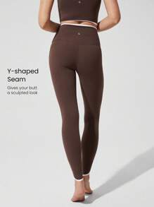 GLOWMODE 26英寸FeatherFit™条纹腰部下摆紧身裤，低冲击瑜伽日常穿着