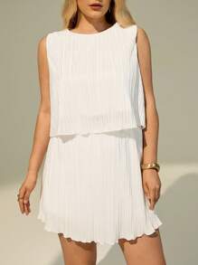 Auralis 加大码全白女式套装、裤裙套装、夏季两件套、白色套装、可爱夏季服装度假装女士乡村音乐会服装度假装女士音乐会服装女士全白派对服装女士狂欢装