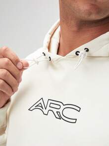 ARC Activewear 超大连帽运动上衣 健身夹克 套头衫 - 米色 - 查看 3