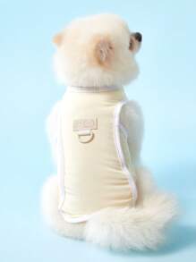 PETSIN Gilet leggero, traspirante, morbido e confortevole per animali domestici, con stampa semplice di orso, adatto per gatti e cani, per la primavera/estate