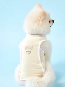 PETSIN Gilet leggero, traspirante, morbido e confortevole per animali domestici, con stampa semplice di orso, adatto per gatti e cani, per la primavera/estate