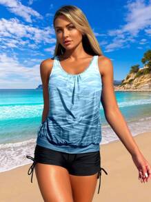 Swim Lushoire New Stylish Women Tankini Set, Beach & Vacation Style, Slimming & Flattering Design For Summer