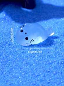 4 piezas/12 piezas/20 piezas Paquete, Cuatro mini ornamentos de luz de noche con forma de foca, nuevas luces de noche en miniatura de animales marinos de resina, focas, pingüinos, leones marinos, peces, adecuados para accesorios DIY en mini jardines y acuarios, ornamentos para pecera de paisaje micro, ornamentos para jardín exterior