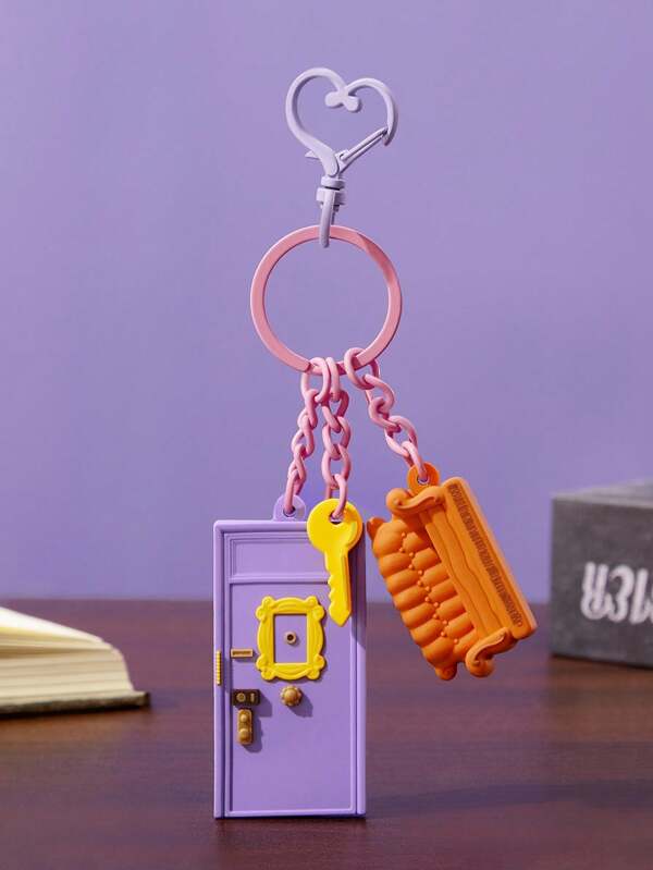 FRIENDS X SHEIN Classic Element Keychain, Bag Hanger, Decoration