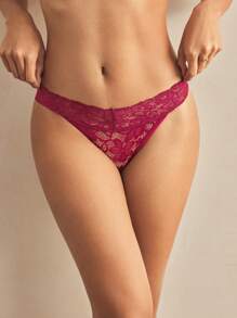Charlaine 3packs Floral Lace Thong Lingerie - Multicolor - View 4