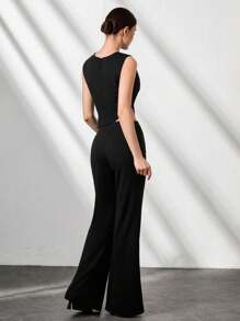 CLARA VERO Conjunto elegante de dos piezas para mujer con detalles de fruncido en color crudo