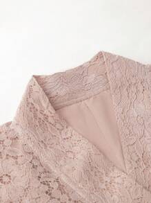 Irokai 优雅复古蕾丝日式传统浴衣 - 香檳色 - 查看 5