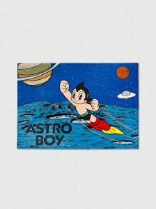 Astro Boy X ROMWE 1 pieza Manta de sofá con diseño de dibujos animados lindos, manta para regazo y siesta, manta acolchada gruesa para aire acondicionado