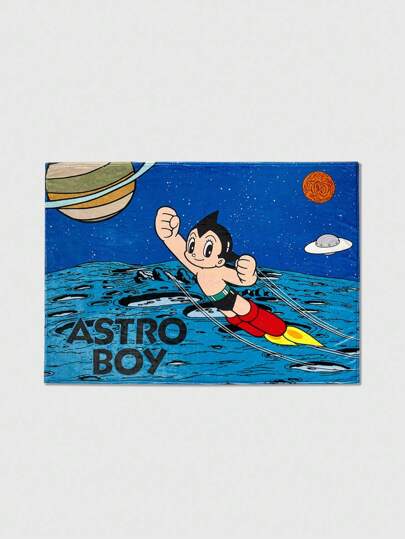 Astro Boy X ROMWE 1 pièce Couverture de canapé avec motif de dessin animé mignon, couverture de recouvrement et couverture de sieste, couverture de sieste épaisse pour la climatisation