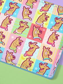 SCOOBY-DOO X SHEIN Porta-cartões moderno com estampa de cachorrinho de desenho animado e grande capacidade