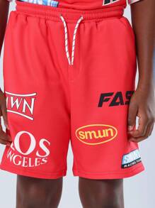 SUMWON Conjunto deportivo de equipo de carreras - shorts de estilo de pista, atuendo de competición, colección de equipo rápido - Rojo - Ver 7