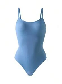 1 件女士无缝全身塑身衣 - 寶藍色 - 查看 7