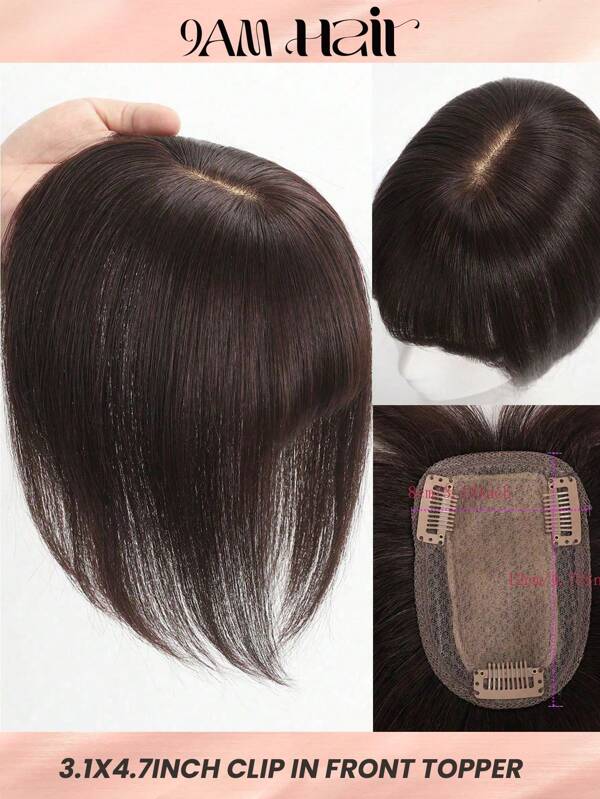 Silk Base Virgin Colored Human Hair Topper Chocolate Brown Top Hairpiece Straight Toppers For Women 8 X 12 CM Toppers Without Sideburns
