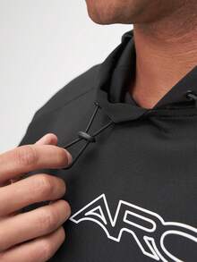 ARC Activewear 超大连帽运动上衣 健身夹克 套头衫 - 黑色 - 查看 4