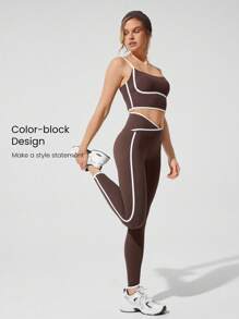 GLOWMODE 26英寸FeatherFit™条纹腰部下摆紧身裤，低冲击瑜伽日常穿着