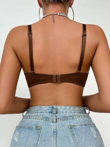 1pc Women's Floral Lace Padded Underwire Bra