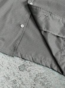 PAVTROS 2 件套男士休闲条纹字母印花短袖衬衫和短裤套装，夏季，时尚休闲，街头服饰，学院风单品，百搭翻领纽扣衬衫，适合送给男朋友的礼物，男士街头潮流衬衫，复古 T 恤男士 2 件套男士短款套装男士度假短款套装条纹短款套装男士