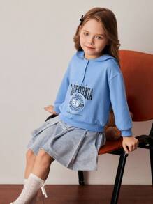PrepCrw Conjunto de sudadera con cuello de marina y minifalda plisada estilo colegial para niñas jóvenes - Multicolor - Ver 7